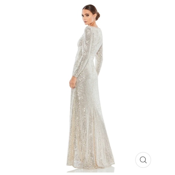 Mac Duggal SEQUIN WRAP EVENING GOWN size 12 NEW - Picture 3 of 15